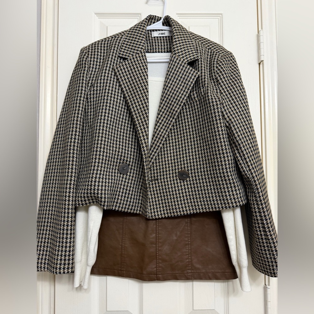 [SET] Blazer + sweater + skirt + boots
